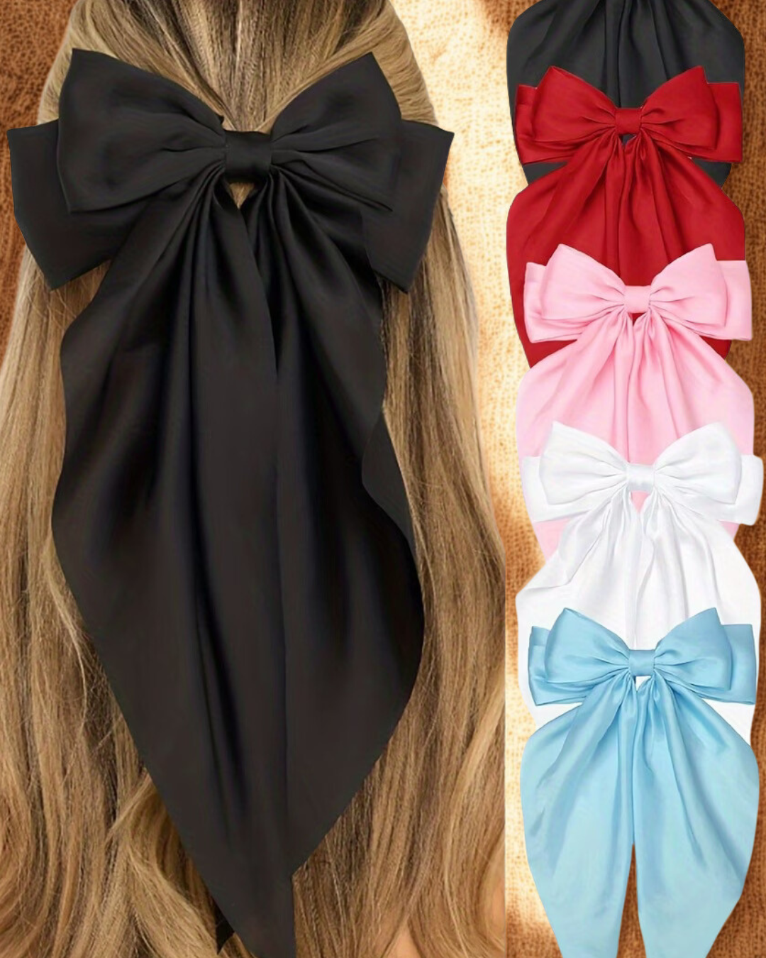 Dapper Duo Oversized Bow Barrette